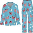 thumbnail image 4 of Top-kevin Cute Sea Fish Women's Long-Sleeve Shirt And Full-Length Bottom Pajama Set, 4 of 12