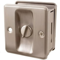 Square Pocket Door Lock, Privacy (Bed/Bath) Latch, Satin Nickel by Stone Harbor Hardware
