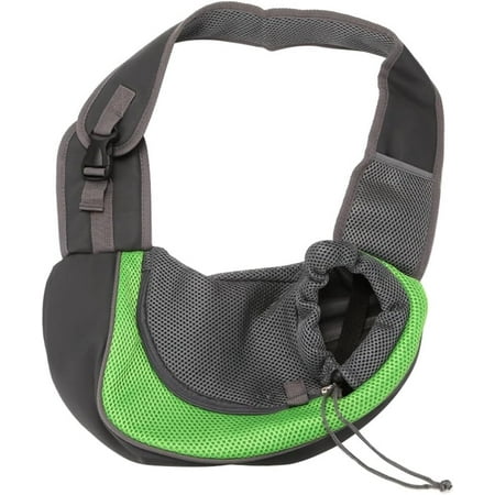Hgudesign Pet Dog Sling Carrier Mesh Hands-Free Crossbody Bag for Small Dogs Rabbit Outdoor Travel Rosy