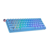 Geeky GK61 SE 60% | Mechanical Gaming Keyboard | 61 Keys Multi Color RGB LED Backlit for PC / Mac Gamer | ANSI US American Layout ( Blue , Mechanical Brown )