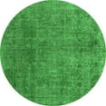 thumbnail image 1 of Ahgly Company Indoor Round Abstract Emerald Green Modern Area Rugs, 3' Round, 1 of 4