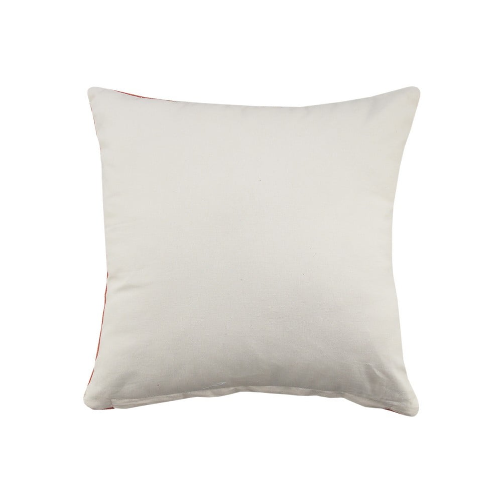 Harlow Hill Orange/White Medallion Bohemian/Eclectic Cotton Throw Pillow Cover, 20" x 20"