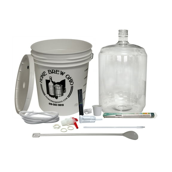 Home Brew Ohio Basic Home 6 Gallon Wine Making Equipment Kit 10 Pieces