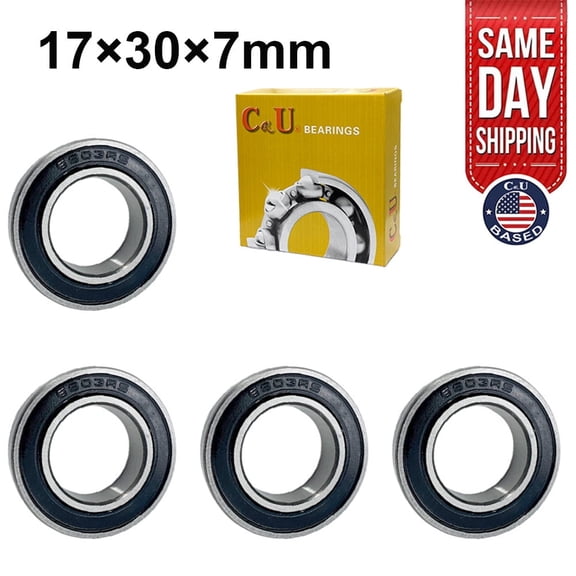 4Pcs CKU 6903-2RS / 61903-2RS Deep Groove Ball Bearing 17×30×7mm Double Rubber Sealed
