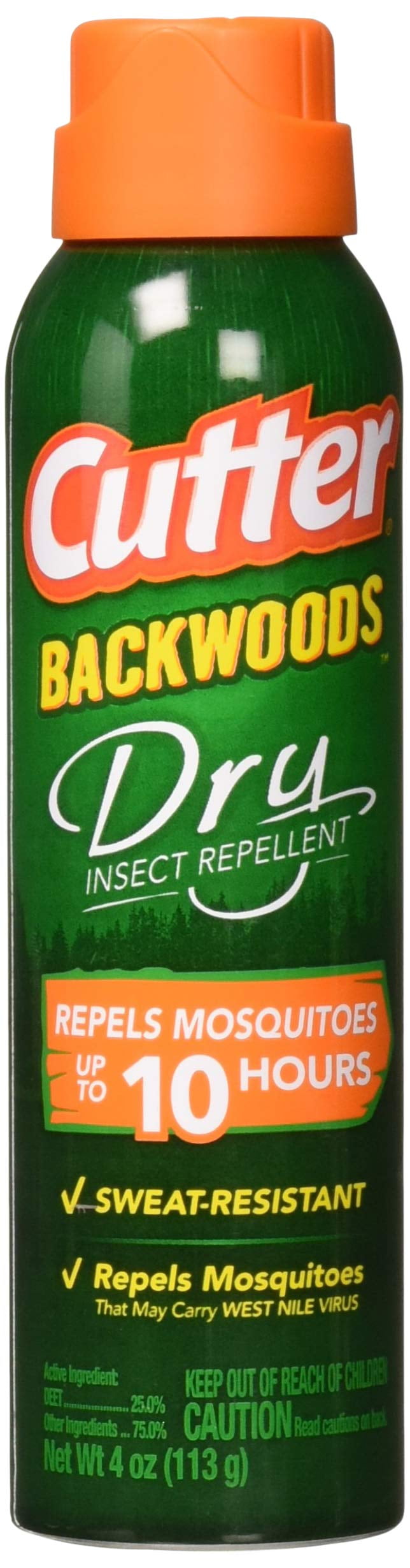 Cutter 3PK Backwoods Dry Insect Repellent Spray, 4 oz.