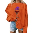 thumbnail image 2 of Taqqpue Halloween Sweatshirt for Women Trendy Cute Halloween Graphic Print Crewneck T Shirt Athletic Casual Long Sleeve Oversize Pullover Tops for Women, 2 of 4