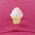 thumbnail image 5 of DALIX Soft Serve Ice Cream Hat Cotton Baseball Cap in Hot Pink, 5 of 7