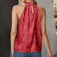 thumbnail image 6 of Guluxicc Halter Tops for Women Sleeveless Shirts Cocktail Vest Blouses Party Club Camisole Dressy Tank Tops, Red, XL, 6 of 8