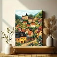 thumbnail image 6 of European Village Landscape Canvas Print/Wall Art， Suitable for Living Room，Dining Room，and Hallway Decoration., 6 of 8