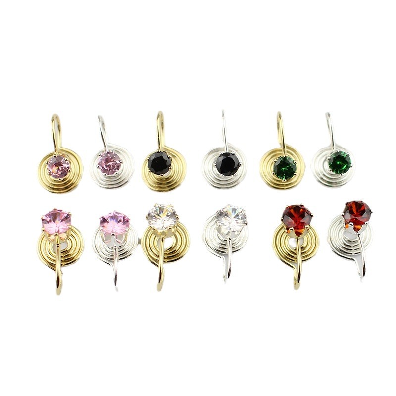 QIDITONG 4pcs Sparkling Ear Cuffs For Women Non Piercing Adjustable Rhinestone Ear Ornaments Dazzling Ear Jewelry Elegant Ear Accessories