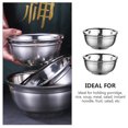 thumbnail image 2 of Stainless Steel Insulated Bowls for Kitchen Use Double Layer Design Safe and Durable Silver, 2 of 9