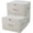 Beige, 3pcs, variant on 3-pack Beige Folding Storboxes With Zip Lid | Collapsible & Stackable Rigid Organizer Bfor Clothes Blankets Books