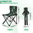 thumbnail image 3 of 600D Oxford Camping Chair Portable Foldable Chair Supports 220 lbs for Picnic, Fishing, Backpacking Snowmen and Candy Canes Pattern, 3 of 8