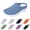 Light Blue, variant on YYYMEIII Backless Sneakers Women's Spring and Summer New Fly Weaving Hollow Colorblocking Upper Metal Chain Slope Heel Casual Shoes 42 Black