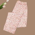 thumbnail image 5 of QNANSPI Women's Pajama Pants, Summer Sleep Pants for Women, Women Print Knit Soft Lightweight Sleep Pants Elastic Waist Breathable Casual Bottoms for Home, 5 of 5
