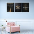 thumbnail image 2 of Motivational Wall Art Canvas Hustle Poster Office Wall Art Inspirational Canvas Wall Decor Success Goal Artwork Entrepreneur Quote Painting for Bedroom Home Decoration Framed 12inch x16inch x3pieces, 2 of 6