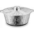 thumbnail image 2 of Disposable Aluminum Pot With Lid Complete Set Good to use on Stove (30, Small: 3.5Qrtz: 9X5 (LXH)), Silver, 2 of 5