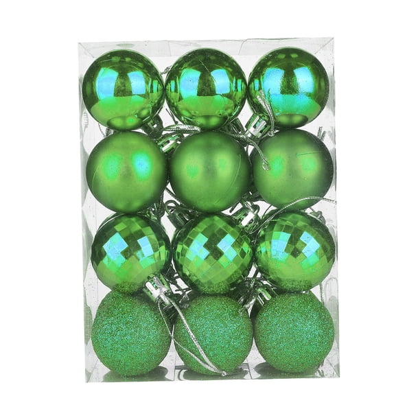 24x Bolas Navideñas Adornos Navideños Surtidos Decoraciones Navideñas Navidad Verde