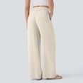 thumbnail image 4 of Yungyresw Womens Wide Leg Palazzo Pants Solid Drawstring Lightweight Baggy Pants Casual Comfort Flowy Women Pants With Pocket Beige L, 4 of 6