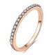 thumbnail image 1 of Elegante anillo de oro rosa para mujer con circonita cúbica, talla 7, 1 of 5