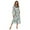 C, variant on Womens V-Neck Bathrobe Dress Female Solid Color Zipper Pajamas Spring Summer Printed Loungewear S-XXL