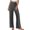 Dark Gray, variant on SwiftWear Women's Elastic Waist Ribbed Lounge Pj Pants Soft Wide Leg Sleepwear Comfortable Knit Sleeping Trousers S-2XL