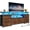 Brown, variant on Afuhokles 12 Drawers TV Stand Dresser for 65/70 inch TV with LED Light, Entertainment Center with LED Lights and Power Outlets, 63" TV Console Table for Bedroom, Black