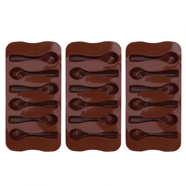 3 moldes de silicona antiadherentes para hornear pasteles, chocolate y utensilios de cocina.