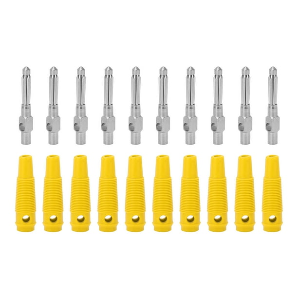 Conectores tipo banana NikouMX 10 unidades apilables 4 mm y 7 pines conector macho lujo