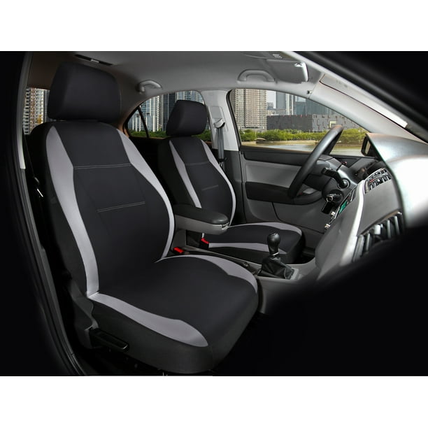 Auto Drive 2PC Low Back Wetsuit Seat Covers Grey Universal Fit