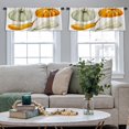 thumbnail image 4 of LALILO Kitchen Curtain Valance White And Orange Pumpkin White Rod Pocket Window Curtain 52"x 18" Set of 2, 4 of 5
