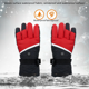 thumbnail image 4 of Guantes calefactores eléctricos de doble cara para hombre, recargables, con batería de litio, reflectantes, cálidos, autocalentables, con cinco dedos, para motocicleta, 4 of 6