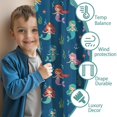 thumbnail image 3 of Blackout Kids Curtains,Dark Blue Princess Mermaid Sea Pattern Childrens Insulated Curtains Set Of 2,Bedroom Essentials,Toddler Room Decor 42"x63", 3 of 5