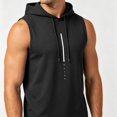thumbnail image 6 of Stamzod Sleeveless Hoodies for Men Summer Casual Muscle Fit Hooded Sweat Shirt Oversized Workout Hoodie Gym Clothes for Men Black XL, 6 of 7