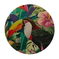 thumbnail image 4 of WYYP Toucans Birds Tropical Scene Round Table Cloth 100% Polyester Fiber with Elastic Edge White, 4 of 8