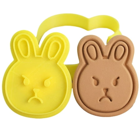 

VEAREAR Biscuit Mold Non Sticky Easy Demoulding Three-dimensional Smooth Edge 2023 3D Cute Rabbit Cookie Embosser Mold for Bakery