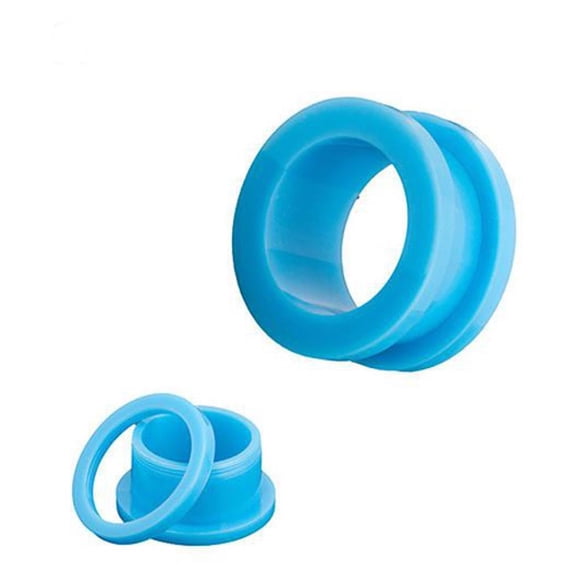 Screw-on Plugs/Gauges/Tunnels L.Blue Acrylic 3/4" (19mm) 2 Pieces (1 Pair) (B/6/1/10)