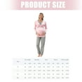 thumbnail image 3 of Functional Fabric Maternity Sleepwear Set with V Neck for Easy Nursing & Comfort Pregnancy Home Wear Spring Autumn, 3 of 9