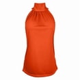 thumbnail image 6 of Halter Tank Tops for Women Dressy Casual Front Pleated Tie Back Loose Sleeveless Shirt Summer Outfits, 6 of 7