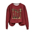 thumbnail image 2 of BVOFAR Sweatshirts for Women Trendy Graphic Fleece Pullover Giraffe Print Long Sleeve Tops Winter Casual Crew Neck Sweatshirt 2024, 2 of 4