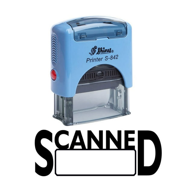 SCANNED Self Inking Rubber Stamp Custom Shiny Office Stationary Stamp