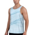 thumbnail image 2 of Gaeub Blue Marble Men's Athletic Tank Top, Workout Sleeveless Shirts, Running Tank Tops for Gym, Running, Training - 4X-Large, 2 of 9