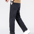 thumbnail image 6 of Mens Classic Relaxed Fit Jeans Stretch Casual Baggy Y2k Skater Vintage Plain Pants Casual Wide Leg Jeans Loose Fit Denim Pants Big & Tall Size M-5XL Black, 6 of 6