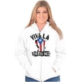 thumbnail image 4 of Viva La Puerto Rico Se Levanta Pride Unisex Fleece Graphic Zip Up Hoodie Brisco Brands 5X, 4 of 5