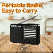 XHDATA D-328 Portable DSP Small Stereo Radio FM/AM/SW MP3 Player Support TF Card Rechargeable Battery Earphone Jack