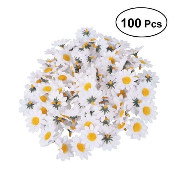 100pcs Artificial Gerbera Daisy Flowers Heads for DIY