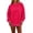 Hot Pink #026, variant on Women Polka Dot Mockneck Sweatshirt Y2k Long Sleeve Pullover Top, XL