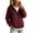 A Wine, variant on Loose Large Size Sun Protective Clothing Fashion Women Solid Rain Jacket Outdoor Hooded Windproof With Pocket Coat Black S