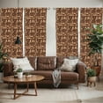 thumbnail image 2 of Ambesonne Coffee Window Curtains, Cafeteria Typography, Each 28" W x 63" L, Brown Beige, 2 of 5