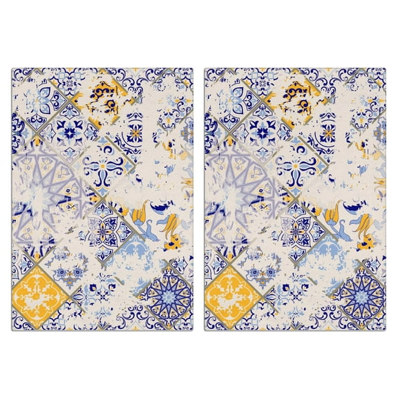 Boho Floral Kitchen Towels Set Of 2, Absorbent and Soft Dish Towels for Farmhouse Decor, Country Kitchen.